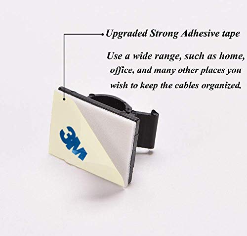50pcs White Adhesive Cable Clips, Wire Clips,Car Cable Organizer,Cable Holder,Cable Wire Management,Cable Holder for Car,Office and Home(Included S Size M Size and L Size Cable Clips)