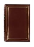 Pioneer Photo 204-Pocket Ring Bound Photo Album for 4 by 6-Inch Prints, Tan Bonded Leather with Gold Accents Cover