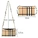 Small Checkered Crossbody Bag for Women Wristlet Clutch with Strap (Beige)