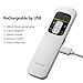 KNORVAY N80 Wireless Presenter with Mouse Mode, Rechargeable Hyperlink Volume Control PowerPoint Clicker Presentation Remote Laptop Clicker with Timer & LCD Display (White)