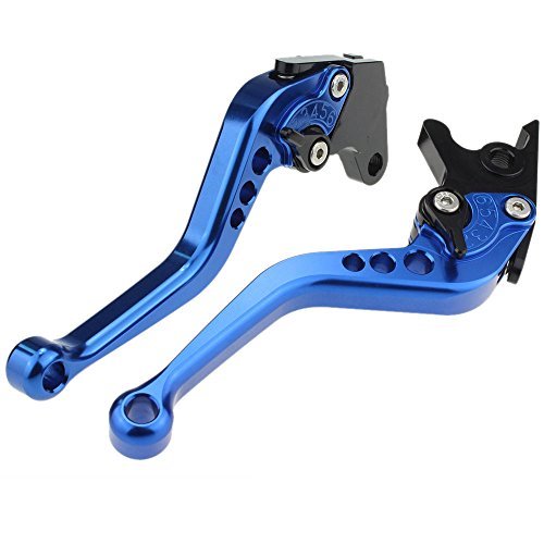FXCNC Racing CNC Aluminum Short Adjustable Brake Clutch Levers for YAMAHA TTR125 L/LE/LW Front Drum 00-09,XT125 82-86,XT550 82-84,TY250 R&S MONO 83-90
