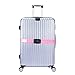 Hibate TSA Lock Travel Luggage Straps Suitcase Belts - Pink, Pack of 2