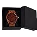 Zeiger Mens Wooden Bamboo Watch with Crazy Horse Leather Strap Quartz Analog Casual Vintage Watches Wood ( Wal Walnut)