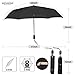 Saiveina Umbrella,Travel Umbrella 8 Ribs 210T Folding Waterproof Umbrellas Women and Men Auto Open Close Umbrella (Black)