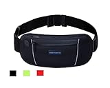 Running Belt Wallet, Running Waist Pack Pouch for Men and Women (Black)