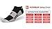 MudGear Spartan Race No-Show Running Socks, Cushioned, Non-Slip, Anti-Blister, Breathable Compression Athletic AnkleSocks for Trail, Marathon, Gym &Training, 2-Pack, Black/Gray, Large