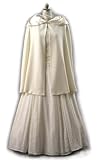 Ivory Wool Short Cloak for Winter Weddings, Made in USA