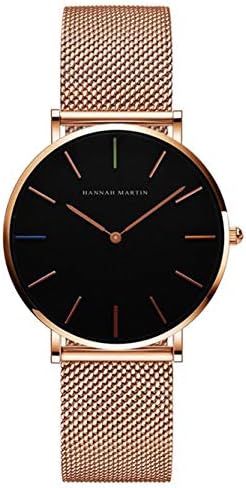 Hannah Martin Women Watch Electronic Waterproof Watch Japanese Movement with Stainless Steel Mesh Strap Wrist Watches,WFF