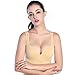ROPALIA Womens Fitness Yoga Sports Bra Wirefree Seamless Padded Push Up Racerback Top Skin S
