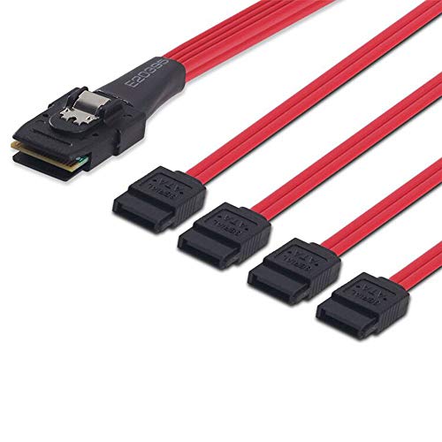 Minisas36ptosata Server Data Cable Connector Hard Disk Interface Converter Black 1M