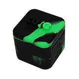 1 Green and Black Non-stick Shatter Concentrate Silicone Cure Cubes Jar Container