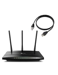 TP LINK Archer AC1750 Smart Wifi Router   Dual Band Gigabit, Qualcomm en el interior (C7) Bonus 3 'Cat5e Cable (reacondicionado certificado)