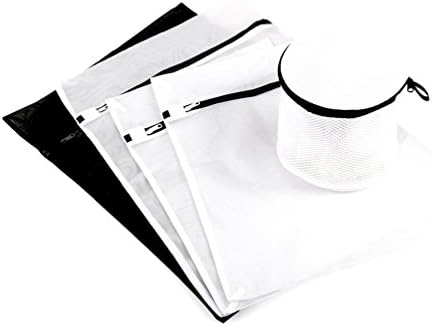 Itraveller Set of 5 Mesh Laundry Wash Bags -2 Extra Large 2 Medium for Laundry 1 Bonus Bra Mesh Laundry