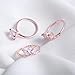 Rose Gold Cubic Zirconia Marquise Ring Guard Enhancer for Pear Shaped Solitaire Wedding Ring Set Size5-9(1.86 ct. tw.)