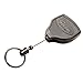 KEY-BAK SUPER48 Retractable Key Holder with Kevlar Cord, Black Polycarbonate Housing and Ball-Joint Lock