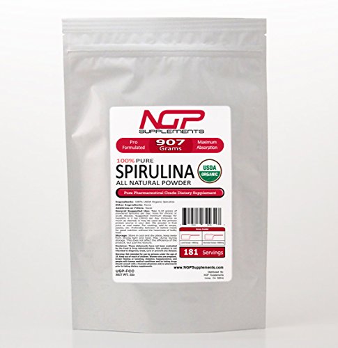 Spirulina usda powder 2lb (32oz) -organic -nongmo -pure energy
