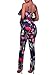 YouSexy Women's Floral Print Sleeveless Strap Top Casual Bodycon Stretch High Waist Long Pants 2 Pieces Jumpsuit,blue,small