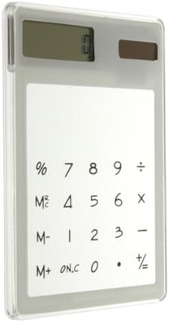 Neptune Shop Solar Touch Screen LCD Electronic Transparent Screen Calculator (White)