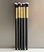 Nestling®10 PCS Premium Professional Kabuki Makeup Brush Set Cosmetics Foundation Blending Blusher Eyeliner Eyeshadow Face Powder Brush Tool Kit (Golden Black)
