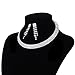 Flowergirl Bridesmaid Bridal Wedding Party 3-Row Rhinestone Necklace Earring Set