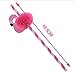 LIGONG Pack of 12 Flamingo Honeycomb Straws for Hawaiian Luau/Birthday/Weddings/Pool Cocktail Party Supplies Tropical Drinks Decorations,ROSE