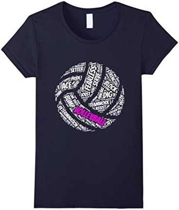 Women's Kids Volleyball Apparel - Volleyball sayings shirt for girls Small Navy