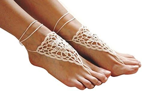 Wedding Bangle,Lace Flower Barefoot Sandals Bellydance Yoga Accessories