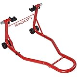 Safstar Motorcycle Stand Sport Bike Rear Forklift Rear Spoolift Paddock Swingarm Lift for Auto Bike Shop, Red