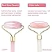Jade Roller and Gua Sha Tools Set- Rose Quartz Face Roller- 100% Natural Jade Facial Roller Face Eye Neck Skin Rollers Massager for Anti Aging, Wrinkle,No Squeaks