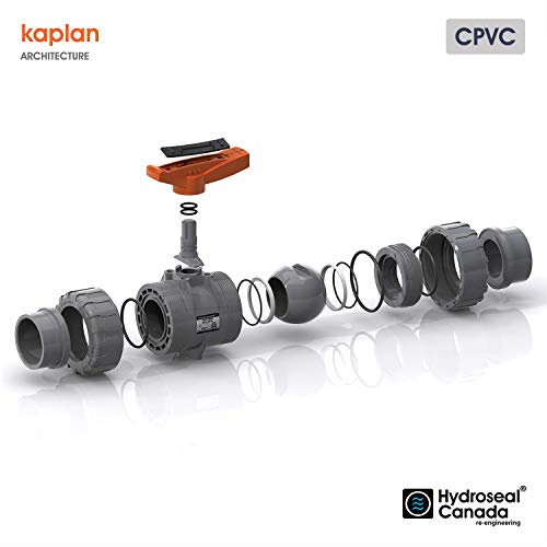 HYDROSEAL Kaplan 1” CPVC True Union Ball Valve Socket With Full Port