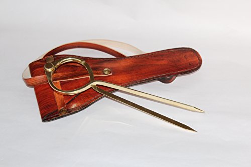 Maximus International's Solid Brass points Proportional Divider Marine Navigation Compass With leather case (8 inch brass tip) - Thumbnail 3