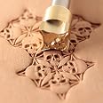 Leather Stamping Tools Set - Brass Stamps With Steel Handles For Leathercrafting, Carving & Crafting