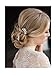 Unicra Bride Wedding Crystal Hair Pins Wedding Bridal Hair Pieces Accessories for Women and Girls Pack of 3 (Gold)
