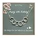 EFYTAL Happy 60th Birthday Gifts for Women Necklace, Sterling Silver 6 Rings six Decades Necklaces Gift Ideas primary