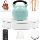 Prolee Rotating Display Stand 350lbs Capacity, 360 Degree Rotating Turntable 12 Inch, Turntable for Photography, Automatic Remote Control Display Platform with 5 Colour Surface Covers and Carry Bag