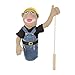 Melissa & Doug Construction Worker Puppet with Detachable Wooden Rod For Animated Gestures