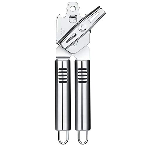 Can Opener Manual, Kitchen Stainless Steel Heavy Duty Can Opener Durable Food Safe Cut Smooth Edge Tool 3-in -1 Tin Beer Jar Bottle Opener Hand Grip for Seniors with Arthritis Hands Friendly - Thumbnail 7