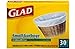3 Pk, Glad Small Trash Bags, 4 Gallon, 30 Ct Per Pack (Total of 90)
