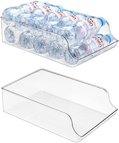 Puricon 2 Pack Water Bottle Dispenser Organizer for Refrigerator, Clear ...