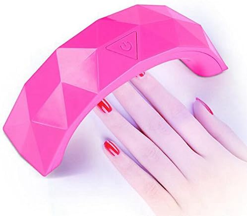 9W Mini LED Lamp Nail Dryer Portable USB Cable Gel Nail Dryer Rainbow Curing Light LED Nail Art Lamp Tools (Rose Red)