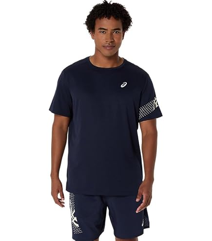 Amazon.com: ASICS Men's STRIPE Short Sleeve TEE Running Apparel
