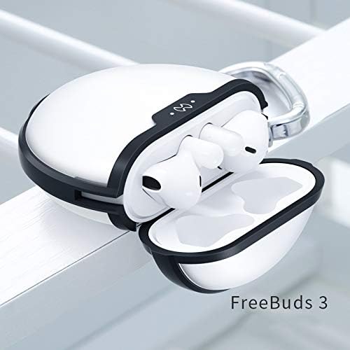 CaseDione Compatible with Huawei FreeBuds 3 Case Wireless Bluetooth Drop Resistance PC+TPU Earphone Protective Cover Accessoriesï¼ˆBlackï¼‰