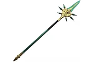 KINSTORE Fantasy Game Style Genshin Foam Cosplay Satety Foam Sword Scepter Blade Weapon Costume (Choose Style) (Primordial Jade Winged-Spear- 39.5 inch)