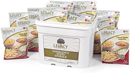 Legacy Premium Food StorageGluten Free 25 Year Shelf Life Food Storage Supply - 120 Large Servings - 27 Lbs - Wise Emergency Survival Preparedness - Freeze Dried Meals