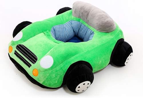 Amazon Co Jp ベビーソファー お座りチェア かっこいい車様式 練習 ベビーチェア ふわふわぬいぐるみソファー 椅子 知育おもちゃ 安定感 ミニソファー お座り練習チェ ア クッション 食事 座椅 ベビー用 出産祝い プレゼント 70 65 27cm グリーン おもちゃ