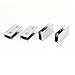 uxcell 4pcs Stainless Steel Rectangle Clip Clamp Silver Tone for 6-9.8mm Thickness Glass
