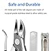 Nail Clippers, Toeeson Professional Toenail Fingernail Clipper Sets, Stainless Toenail Clippers for Women and Men with Black Leather Case
