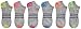 adidas Women's Superlite No Show Socks (6-Pair) -2020, Medium Heather Grey/Semi Solar Yellow/Flash Red/Sh