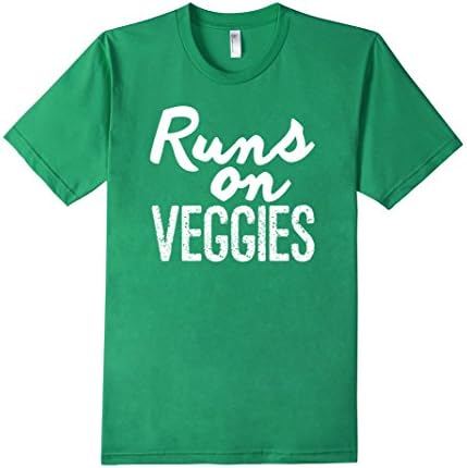 Men's Vegan T-Shirt - Runs on Veggies T-Shirt Large Kelly Green