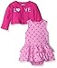 BON BEBE Baby Girls' 2 Piece Dress and Cardigan Set
